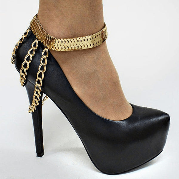 Seductive Triple Chained Just Dance Ankle Bracelet - FeetyWeety