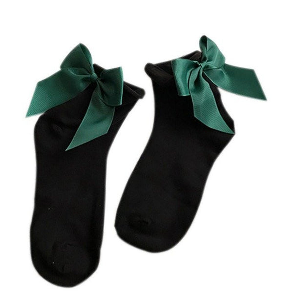 Ladies' Velvet Ribbon Tutu Ankle Socks - 21 Variants - FeetyWeety