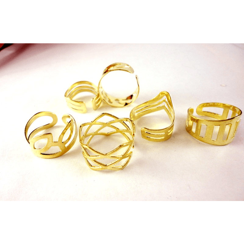 Mixed Toe Ring Gold Set - 20 Pieces - FeetyWeety