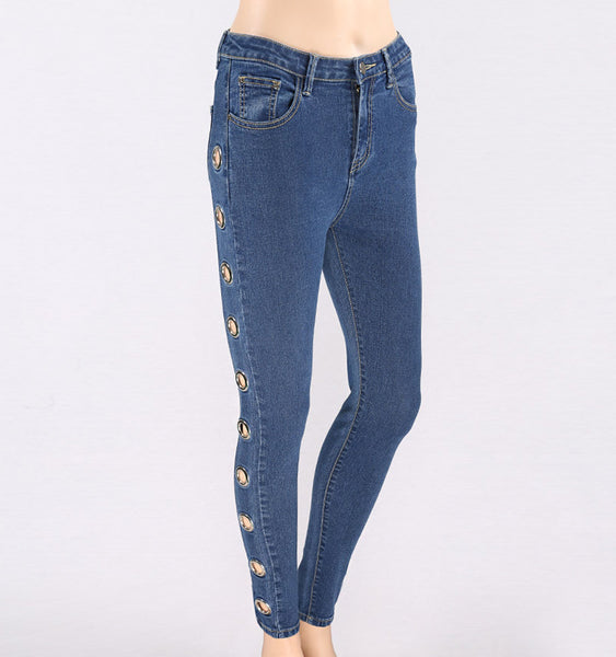 New Round Side Pencil Jeans