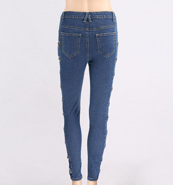 New Round Side Pencil Jeans